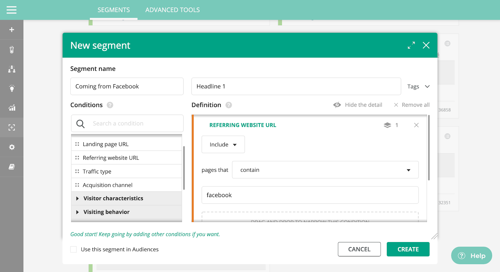 The segmentation and manual personalization methodology